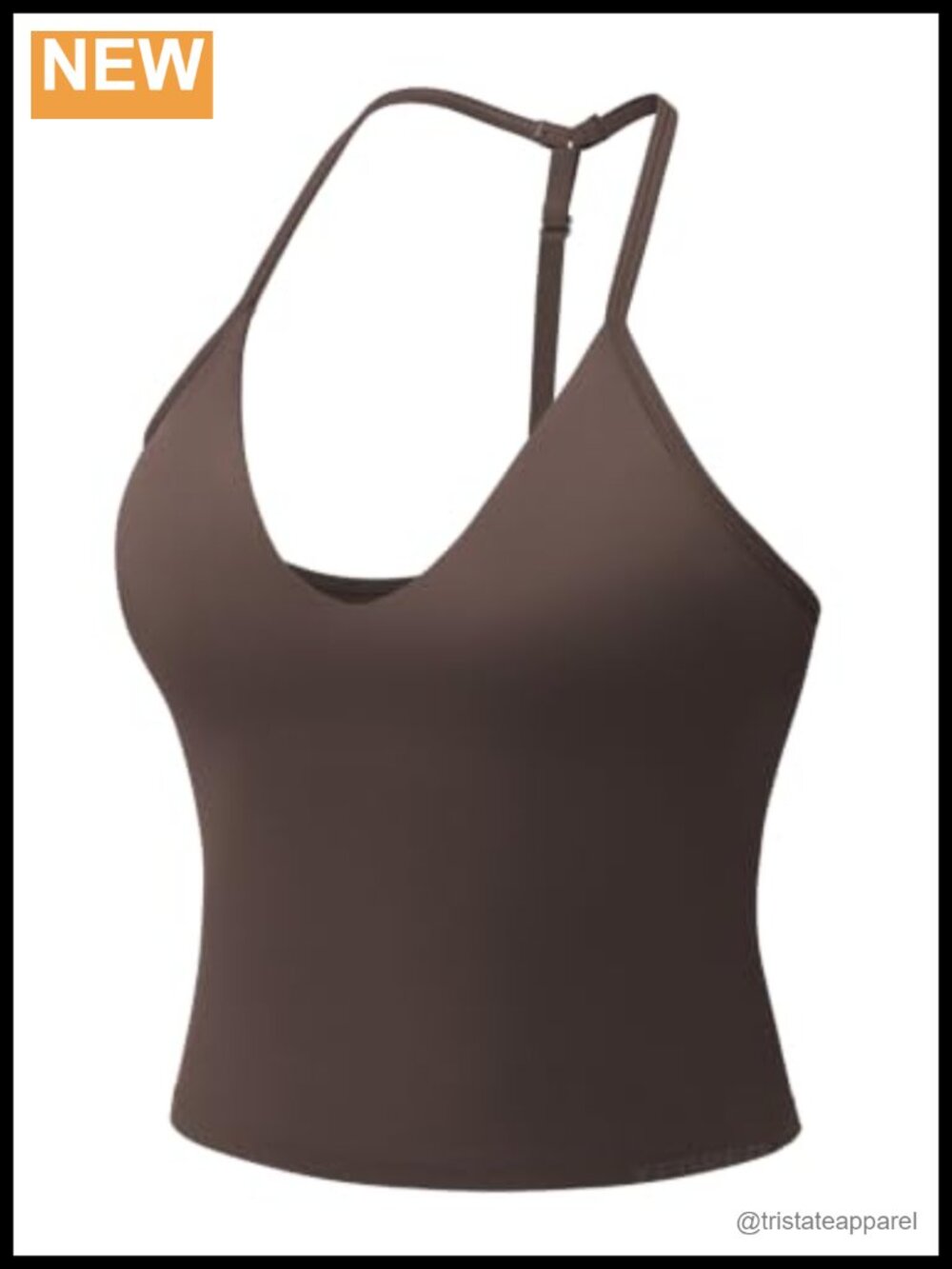 Women's Impact Halter Tank Top Built-in Bra Removable Pads Cropped Yoga
